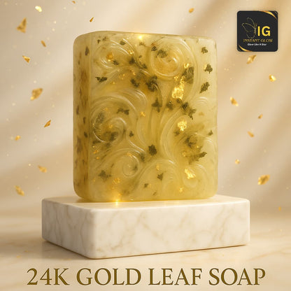 Instant Glow 24K Gold Leaf Soap – Marble Stand