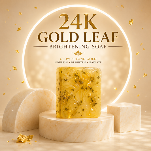 24K Gold Leaf Brightening Soap