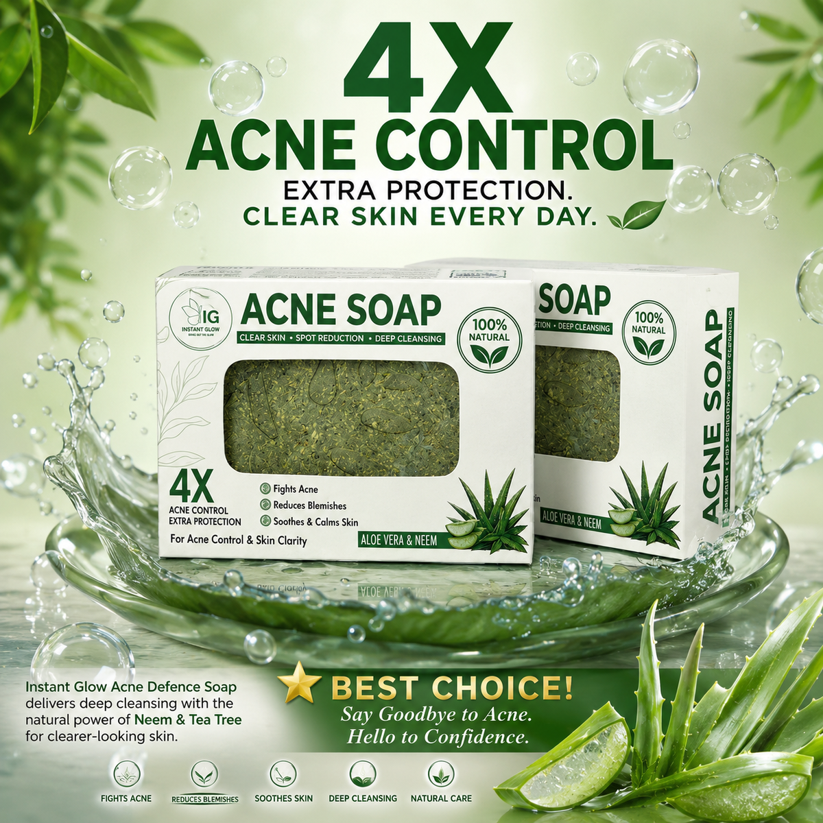 Acne Defence Soap – Neem & Tea Tree Oil