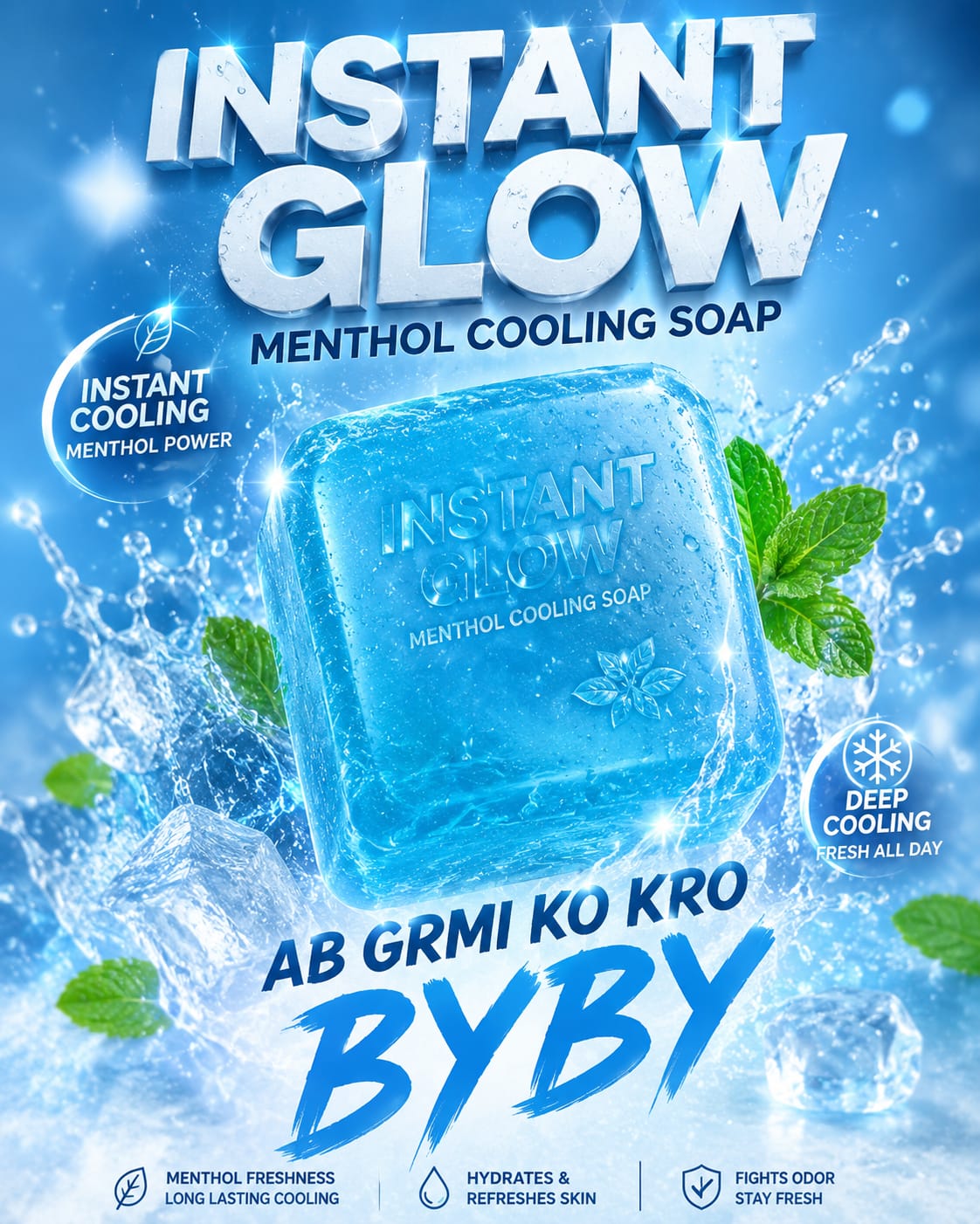 Instant Glow Menthol Cooling Soap – Water Splash
