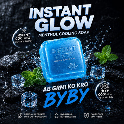 Instant Glow Menthol Cooling Soap – Dark Background
