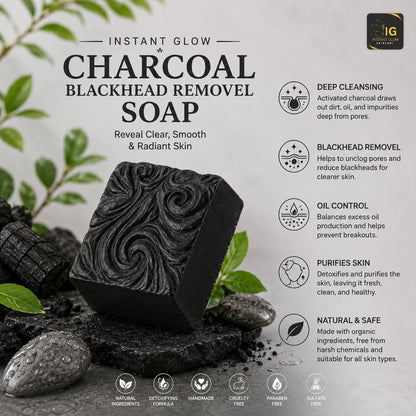 Instant Glow Charcoal Blackhead Removal Soap - Benefits