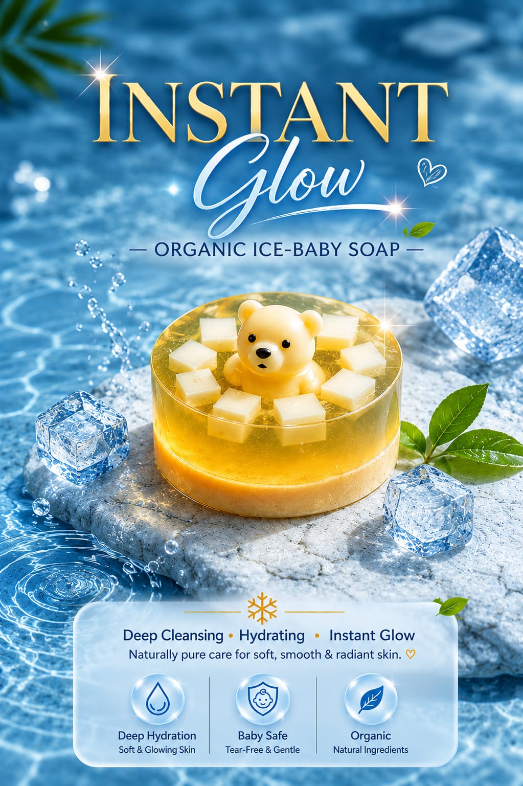 Instant Glow Ice Baby Soap – Ice Setting with Benefits