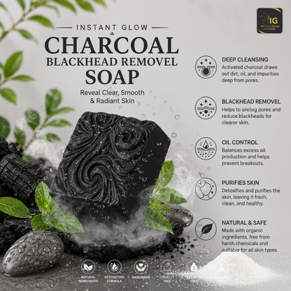 Instant Glow Charcoal Soap - AI Generated